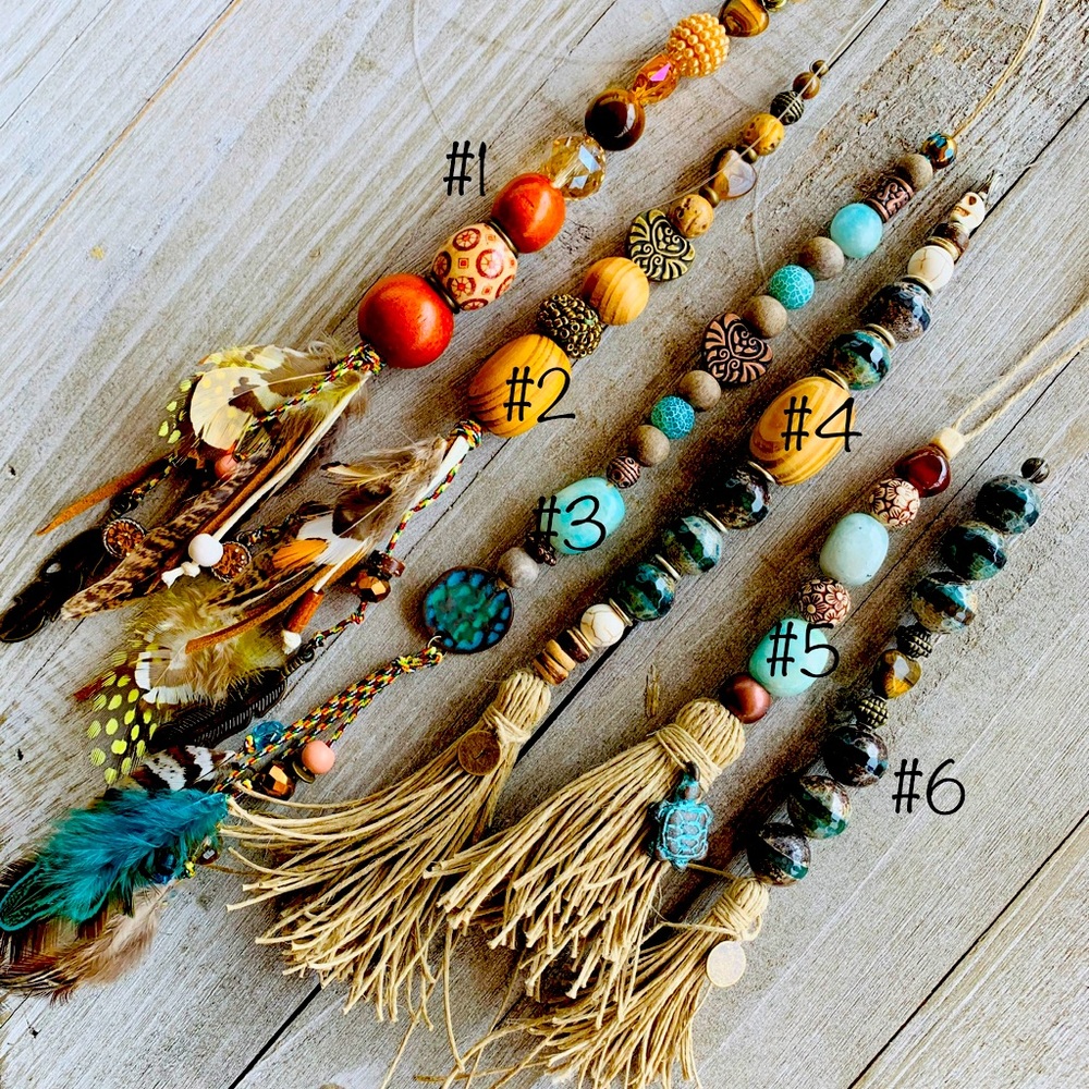 Boho Car Hangers ~ Rearview Mirror hanger/ornament